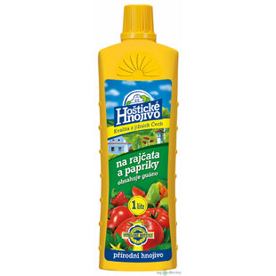 Hoštické hnojivo kvap. Rajčiny a pap. 1 L/ 6K + guáno Forestina
