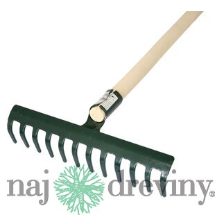 Hrable R105, 14 zubé, záhradné drevená násada 1600 mm