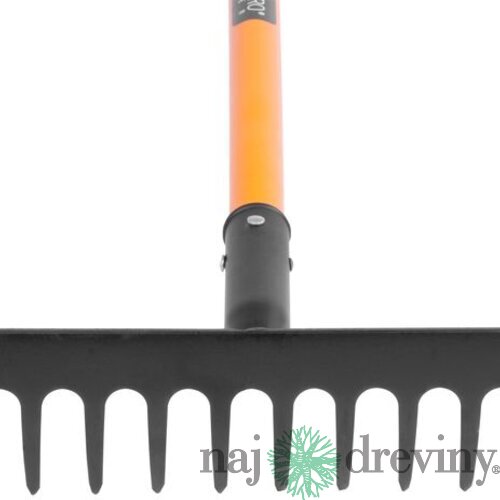 Hrable Strend Pro, 14 zubé, sklolaminátová násada 1500 mm