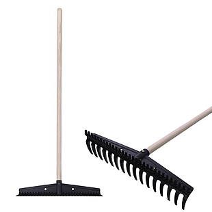 Hrable záhradne Strend Pro Premium S891, 445x115 mm, 16 zubé, drevená násada