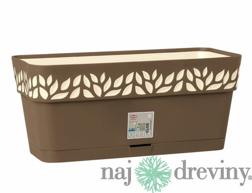 Hrantík CLOE samozavlažovací plastový, hnedý, 30x13x12cm