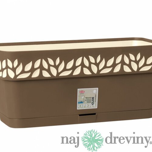 Hrantík CLOE samozavlažovací plastový, hnedý, 30x13x12cm