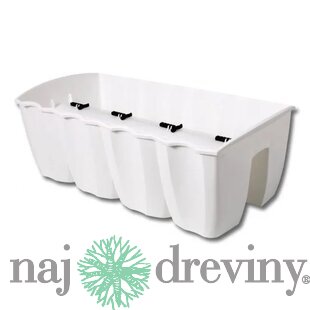 Hrantík CROWN na zábradlie plastový 58x28cm, biela