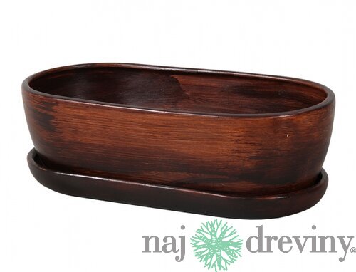 Hrantík KAKTUS O WOOD + podmiska keramický matný 34cm