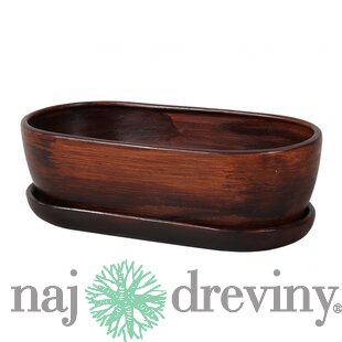 Hrantík KAKTUS O WOOD + podmiska keramický matný 34cm