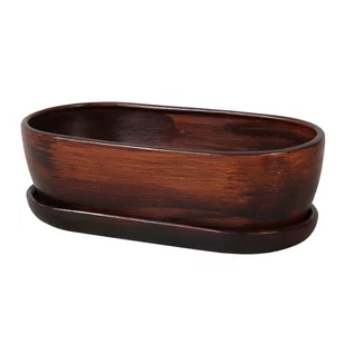 Hrantík KAKTUS O WOOD + podmiska keramický matný 34cm