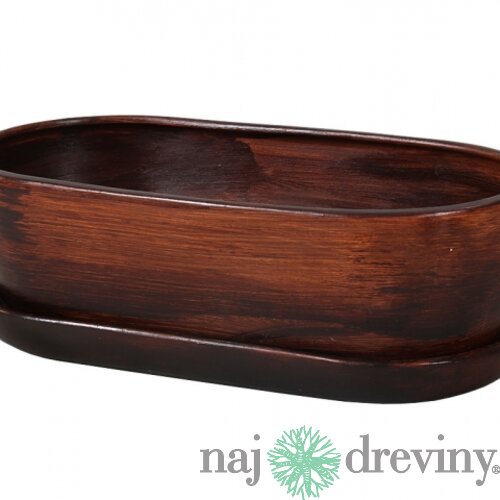 Hrantík KAKTUS O WOOD + podmiska keramický matný 34cm