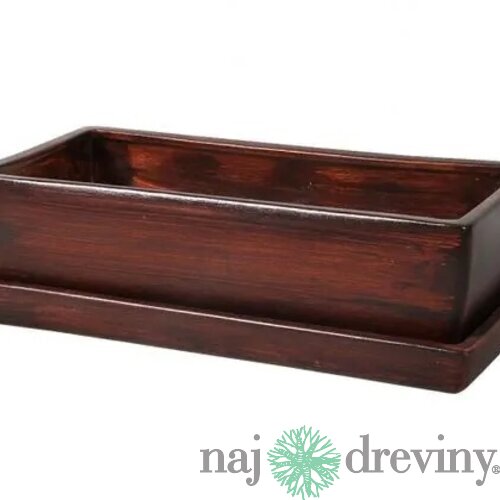 Hrantík KAKTUS WOOD + podmiska keramický matný 30cm