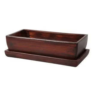 Hrantík KAKTUS WOOD + podmiska keramický matný 30cm
