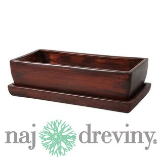 Hrantík KAKTUS WOOD + podmiska keramický matný 30cm