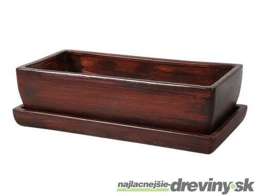 Hrantík KAKTUS WOOD + podmiska keramický matný 30cm