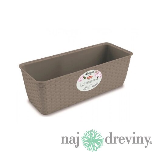 Hrantík NATURAL samozavlažovací plastový 50x18x16cm, béžová