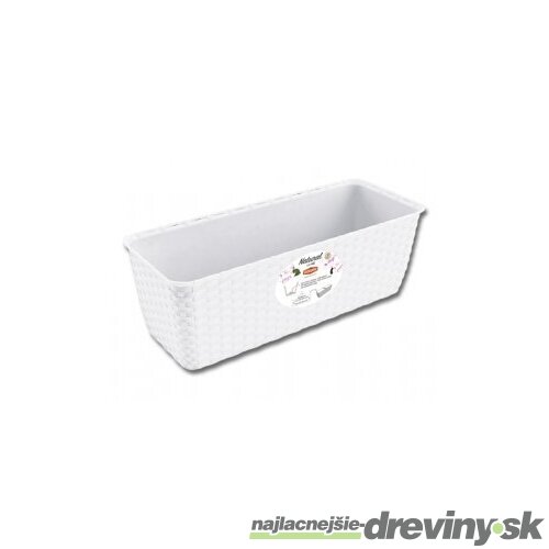 Hrantík NATURAL samozavlažovací plastový 50x18x16cm, biela