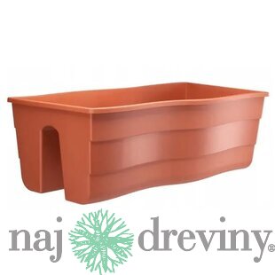 Hrantík WAVE na zábradlie plastový 60cm, tehlovočervená