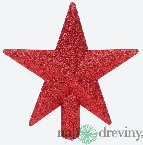 Hviezda na stromček - červená
