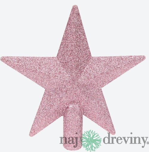 Hviezda na stromček - ružová
