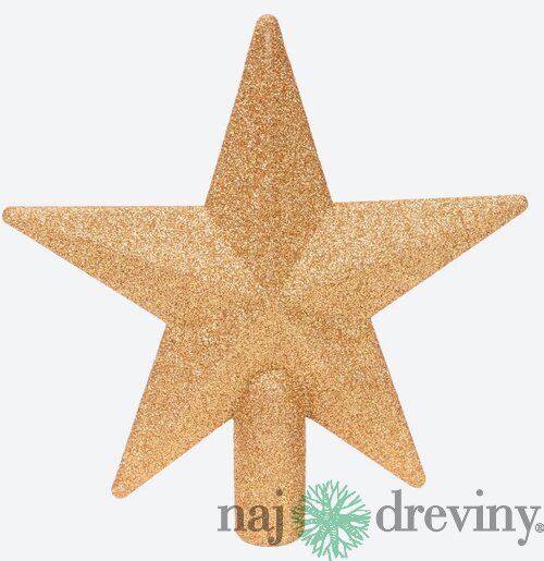 Hviezda na stromček - zlatá