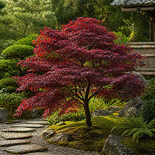 Javor dlaňovitolistý ( japonský)- solitér ´Atropurpureum´, výška 110/130 cm, v črepniku 7,5l Acer palmatum ´Atropurpureum´