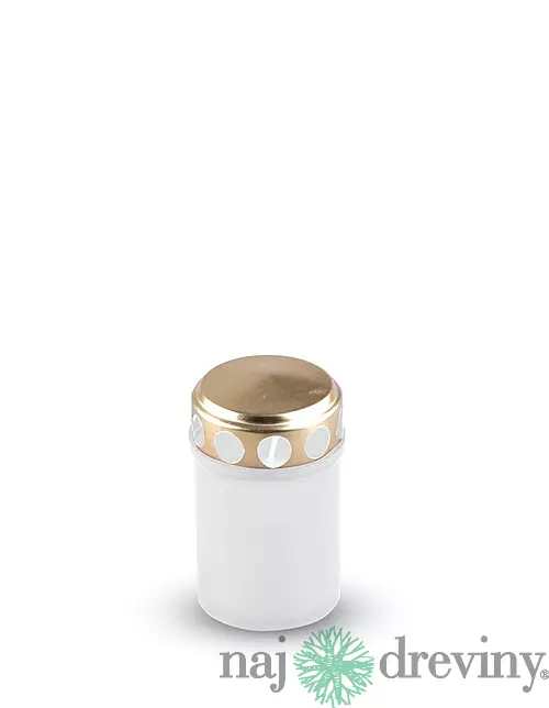 Kahanec Grave, biely plast, 20 h, 80 g, 8,5 cm, na hrob