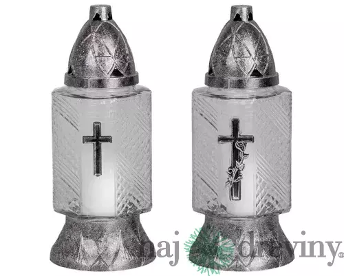 Kahanec Grave, sklo, Kríž, 20 h, 70 g, 24 cm, na hrob