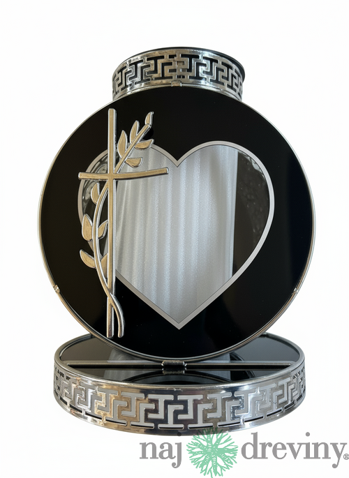 Kahanec solárny večná viera - moderný svietnik so srdcom