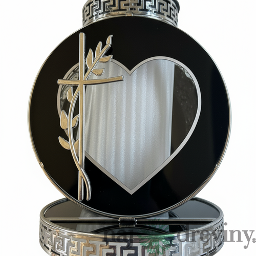 Kahanec solárny večná viera - moderný svietnik so srdcom