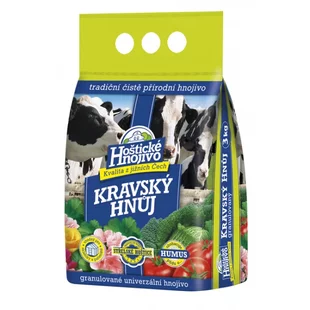 Kravský hnoj Hoštický - organické hnojivo 3 kg