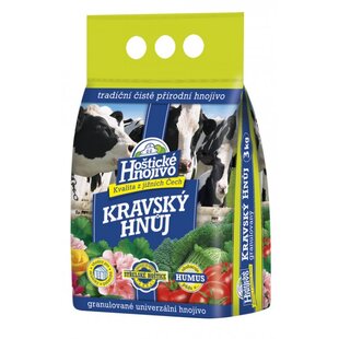Kravský hnoj Hoštický - organické hnojivo 3 kg