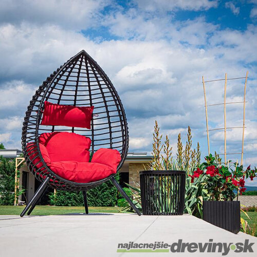 Kreslo CANOONA, čierno-červené, stojace