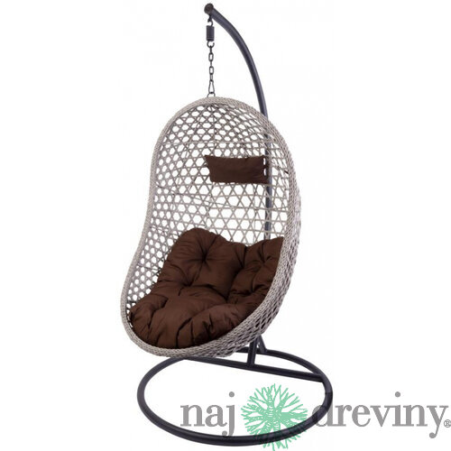 Kreslo MALUKU, PE rattan, hojdacie