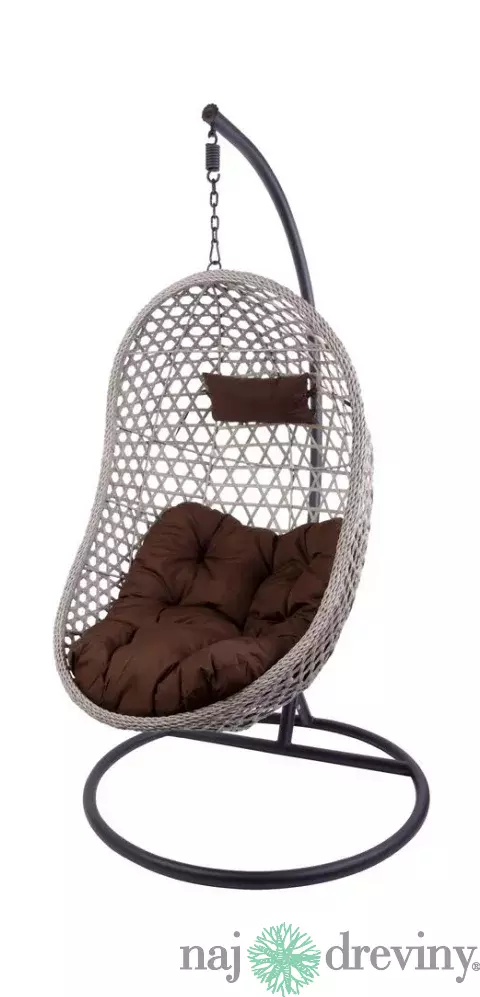 Kreslo MALUKU, PE rattan, hojdacie