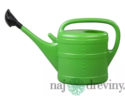 Krhla s ružicou plastová zelená 14L