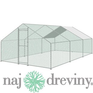 Kurín Strend Pro, pre hydinu, voliéra, klietka, so strechou, 3x6x2 m