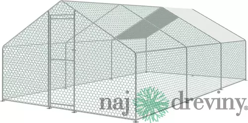 Kurín Strend Pro, pre hydinu, voliéra, klietka, so strechou, 3x6x2 m