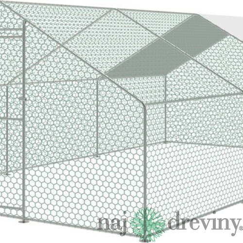 Kurín Strend Pro, pre hydinu, voliéra, klietka, so strechou, 3x6x2 m