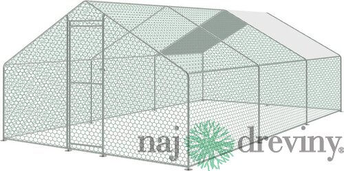 Kurín Strend Pro, pre hydinu, voliéra, klietka, so strechou, 3x6x2 m