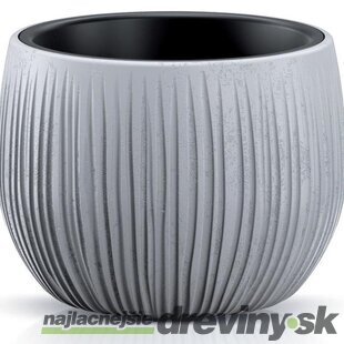 Kvetináč BETON Bowl, 18x14 cm, sivý, vzhľad betón