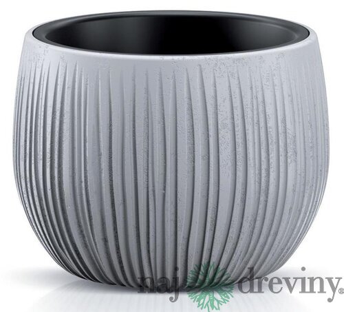 Kvetináč BETON Bowl, 18x14 cm, sivý, vzhľad betón