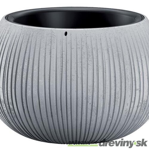 Kvetináč BETON Bowl, 29/19x20 cm, sivý