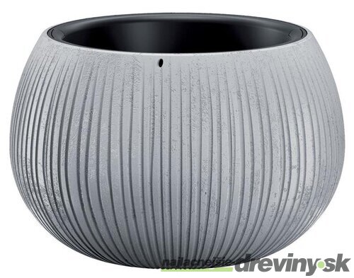 Kvetináč BETON Bowl, 29/19x20 cm, sivý