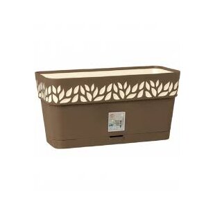 Kvetináč CLOE samozavlažovací plastový, hnedý, d30x29cm