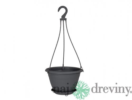 Kvetináč GALICIA závesný plastový d25cm, antracitová