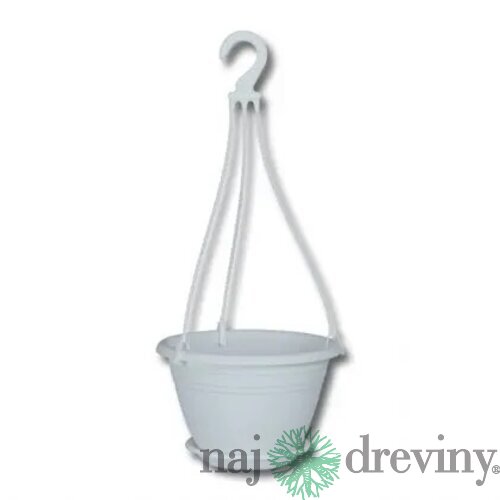 Kvetináč GALICIA závesný plastový d25cm, biela