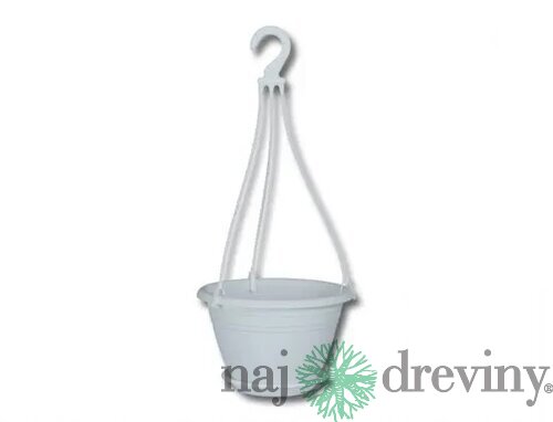 Kvetináč GALICIA závesný plastový d25cm, biela