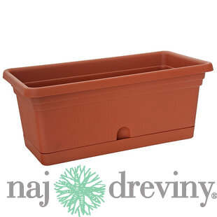 Kvetináč ICS MELISSA 40x20x16 cm, 6 lit, truhlík, podložka
