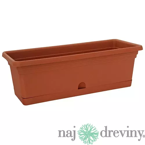 Kvetináč ICS MELISSA 50x20x16 cm, 8.5 lit, truhlík, podložka