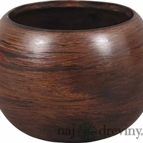 Kvetináč keramický MANES WOOD Ø 16 x 16 cm matný hnedý