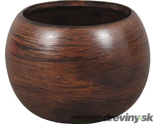 Kvetináč keramický MANES WOOD Ø 16 x 16 cm matný hnedý