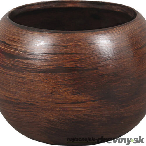 Kvetináč keramický MANES WOOD Ø 16 x 16 cm matný hnedý