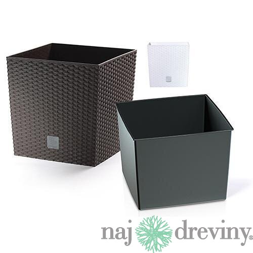 Kvetináč RATO low 200, hnedý, vložka